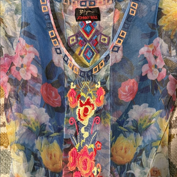 Johnny Was Multicolor Floral Maxi Dress - Picture 4 of 11